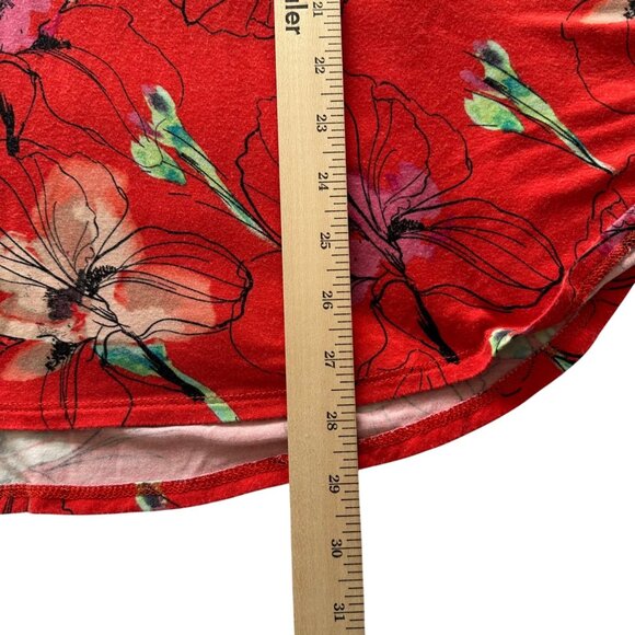 Apt. 9 Essentials Womens Red Tropical Floral Sleeveless V-Neck Tank Top XXL - Picture 7 of 8